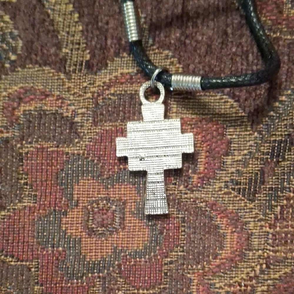 Elegant Black and Gold Cross Necklace